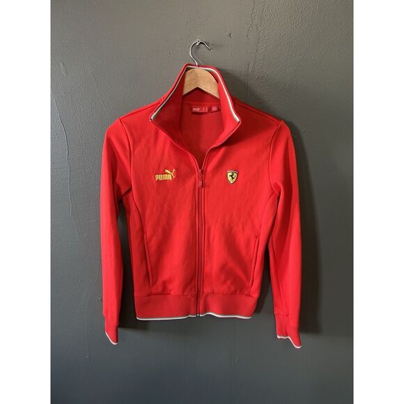 Ferrari x Puma Mens Red Full Zip Racing Jacket Size Small - Picture 1 of 3